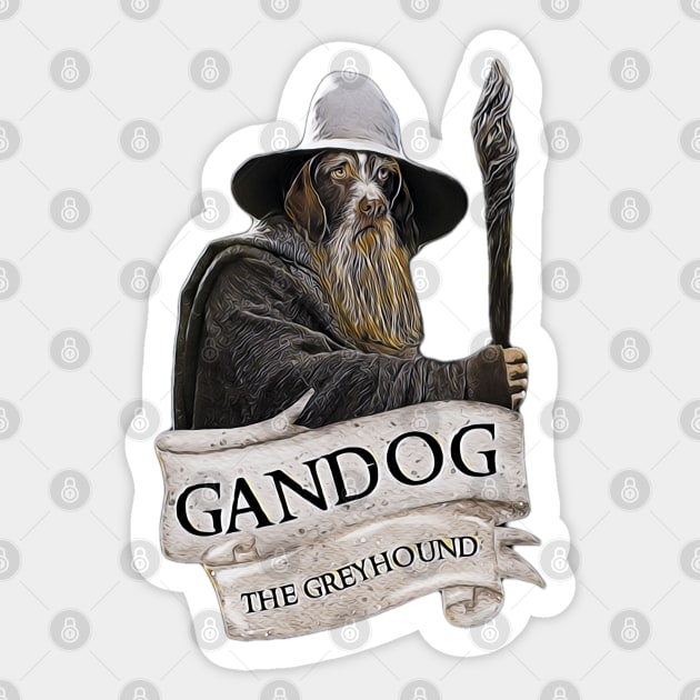 Gandog the Greyhound - Fantasy - Funny Sticker by Fenay-Designs